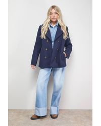Oasis - Double Breasted Blazer Coat - Lyst