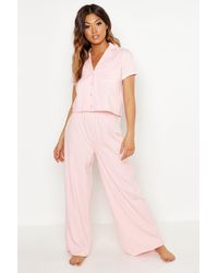 Boohoo Womens 'maid Of Honour' Pocket Print Button Through Pj Set - Pink - 6