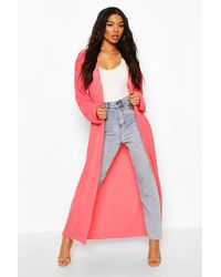 Boohoo Basic Woven Maxi Kimono - Orange
