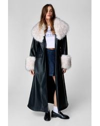 Nasty Gal - Plush Tipped Fur Maxi Coat - Lyst