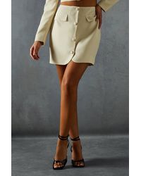 MissPap - Tailored Button Down Mini Skirt - Lyst