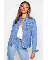 Boohoo Fitted Jean Jacket - Blue