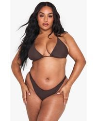 Boohoo - Plus Swimwear Essentials V Front Brief - Lyst