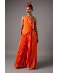 Coast - One Shoulder Drape Detail Wide Leg Jumpsuit - Lyst