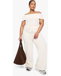 Boohoo - Plus Single Drawstring Waist Trouser - Lyst