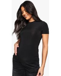 Boohoo - Maternity Soft Touch Crew Neck T-Shirt - Lyst