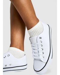 Boohoo - Canvas Low Sneakers - Lyst