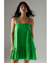 Warehouse - Poplin Plaited Strap Sundress - Lyst