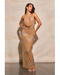 Boohoo Embroidered Mesh Sheer Maxi Dress in Black | Lyst Canada