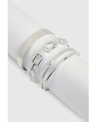 Boohoo - Chunky Bangle Bracelet 3 Pack - Lyst