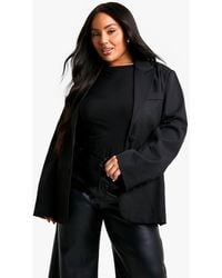 Boohoo - Basics Plus Essential Oversized Single Breasted Blazer - Lyst