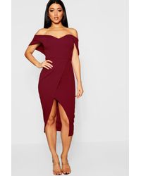 Boohoo Tall Anna Slinky Wrap Front Bodysuit 6 /& 8