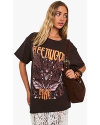 Boohoo - Fleetwood Mac Licensed Oversized T-Shirt - Lyst