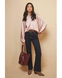 Wallis - Shimmer Satin Blouse - Lyst