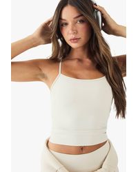 Boohoo - Ultra Sculpt Padded Strappy Sports Tank - Lyst