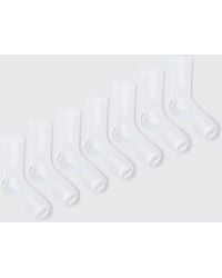 BoohooMAN - 7 Pack Plain Socks - Lyst