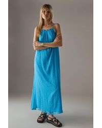 Warehouse - Marble Dobby Chiffon Halter Ruffle Maxi Dress - Lyst