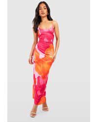 Boohoo - Petite Floral Strappy Maxi Dress - Lyst
