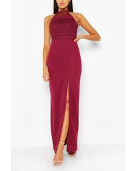high neck green maxi dress