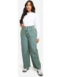Boohoo - Basics Plus Straight Leg Jeans - Lyst