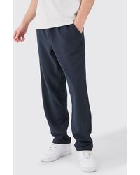 BoohooMAN - Elasticated Waist Straight Fit Trousers - Lyst