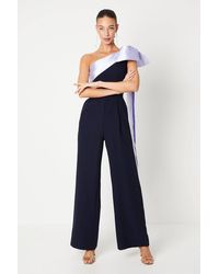 Coast - Bow One Shoulder Jumpsuit - Lyst