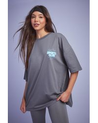 Boohoo - Dsgn Studio Sports Bubble Slogan Oversized T-shirt - Lyst
