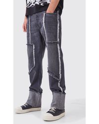 BoohooMAN - Lockere Jeans mit ausgefranstem Saum - Lyst
