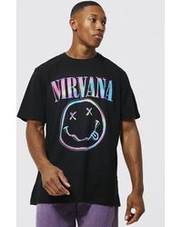 Boohoo Camiseta Oversize De Nirvana - Negro