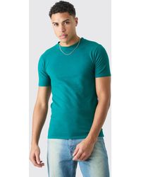 BoohooMAN - Muscle Fit Acid Wash Crew Neck T-shirt - Lyst