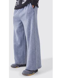 BoohooMAN - Extreme Wide Leg Washed Jogger - Lyst