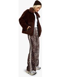 Boohoo - Leopard Print Stripe Side Wide Leg Trouser - Lyst
