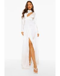 white cut out maxi