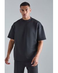 Boohoo - Oversized Extended Neck Scuba T-Shirt - Lyst