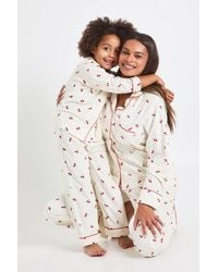 Boohoo - Kids Matching Family Cherry Print Baby Fleece Long Sleeve Shirt & Pants Pyjama Set - Lyst