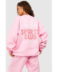 Boohoo - Dsgn Studio Sports Bubble Slogan Oversized Sweatshirt - Lyst