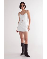 Nasty Gal - Pinstripe Tailored Button Through Bustier Top - Lyst