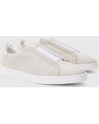 Boohoo - Faux Suede Trainer - Lyst