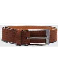 BoohooMAN - Man Signature Faux Leather Textured Belt - Lyst
