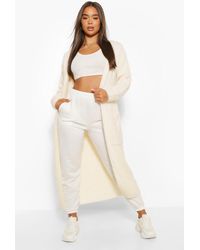Oversized Fluffy Knit Maxi Cardigan 