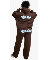 Boohoo - Plus Sports Dept Towelling Applique Straight Leg Jogger - Lyst