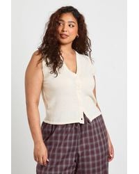 Boohoo - Plus Lightweight Button Through Waistcoat - Lyst
