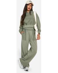 Boohoo - Reverse Loopback Detail Straight Leg Jogger - Lyst