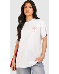 Boohoo - Maternity Cherry Pocket Print Oversized T-shirt - Lyst