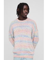 BoohooMAN - Oversized Ombre Stripe Lightweight Knitted Sweater - Lyst