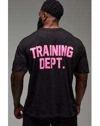 BoohooMAN - Oversize T-Shirt mit Training Dept Print - Lyst