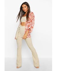 Boohoo Womens Kimono mit Blumen-Print - Mehrfarbig