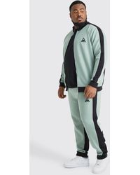 BoohooMAN - Plus Man Sweatshirt-Trainingsanzug mit Trichterkragen - Lyst