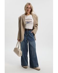 Boohoo - Petite Basic Super Wide Leg Jean - Lyst