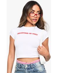 Boohoo - Reading Is Hot Slogan Printed Baby T-Shirt - Lyst
